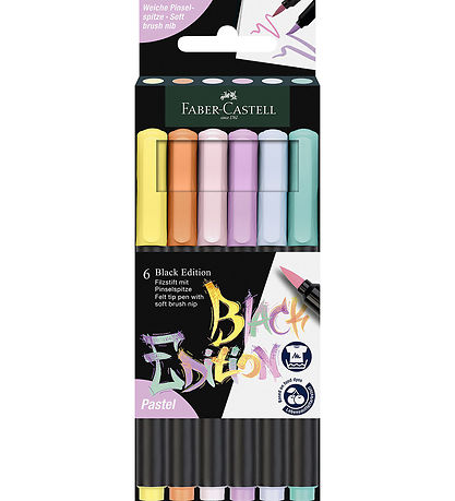 Faber-Castell Tuscher - Black Edition - 6 Stk. - Pastel