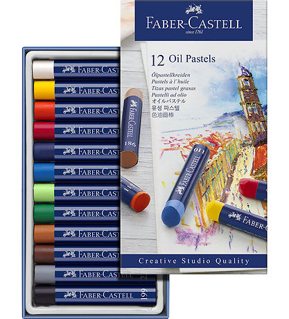 Faber-Castell Fedtfarver - 12 stk