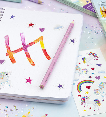 Faber-Castell Farveblyanter - Trekantet - Grip Unicorn - 18+6 st