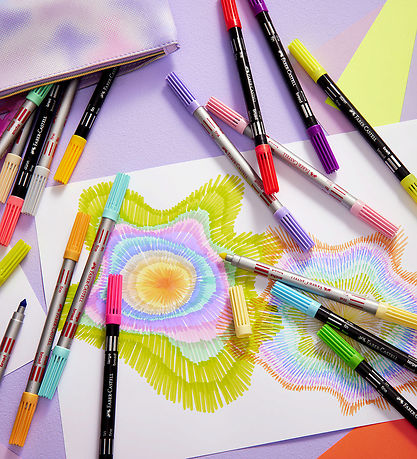 Faber-Castell Tuscher - Dobbelt Tyk/Tynd - 10 stk - Pastel