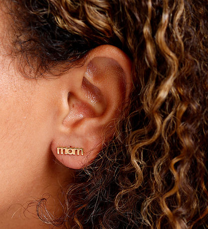 Design Letters Ørering - 1 stk. - MOM - 18K Guldbelagt