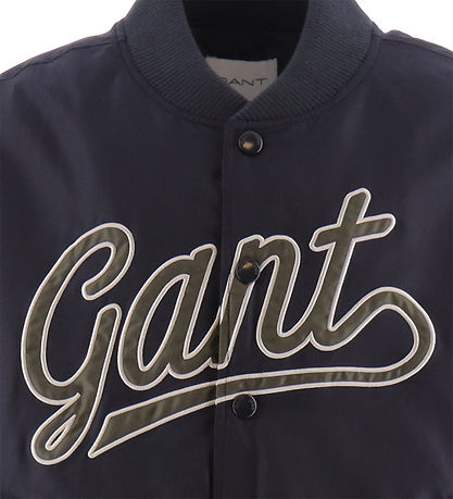 GANT Jakke - Script Logo Varsity - Evening Blue