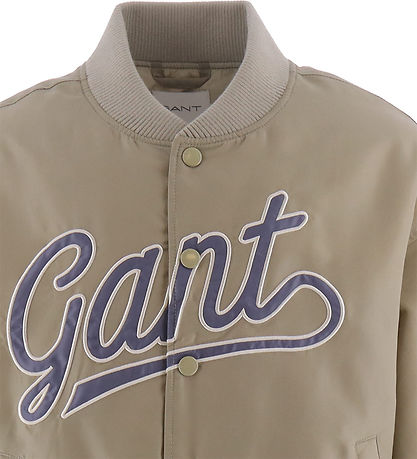 GANT Sommerjakke - Script Logo Varsity - Beige Green