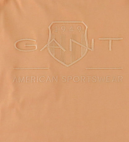 GANT T-shirt - Tonal Shield - Coral Apricot