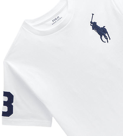 Polo Ralph Lauren T-shirt - Hvid m. Navy