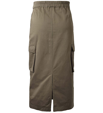 Hound Nederdel - Long Cargo Skirt - Army Green