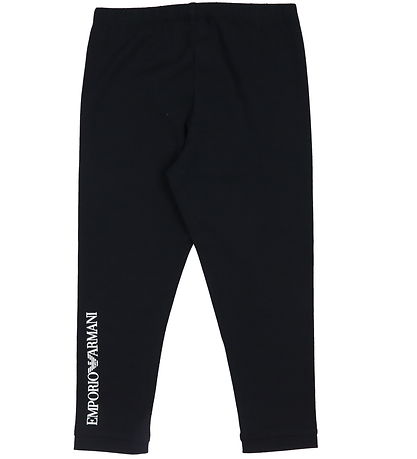 Emporio Armani Leggings - Navy m. Hvid