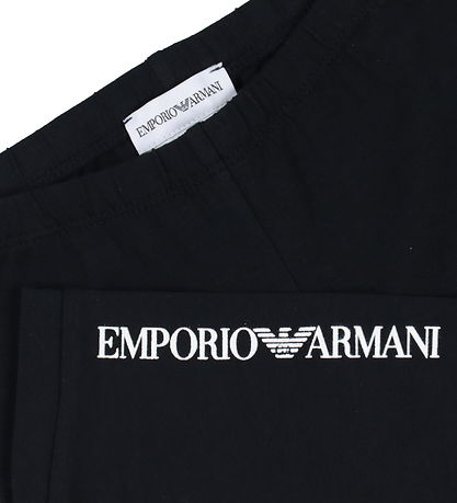 Emporio Armani Leggings - Navy m. Hvid