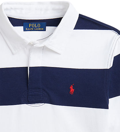 Polo Ralph Lauren Polobluse - C Core - Navy/Hvidstribet