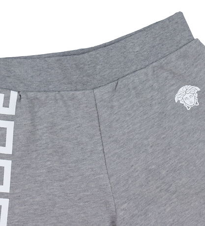 Versace Sweatshorts - Grmeleret m. Hvid