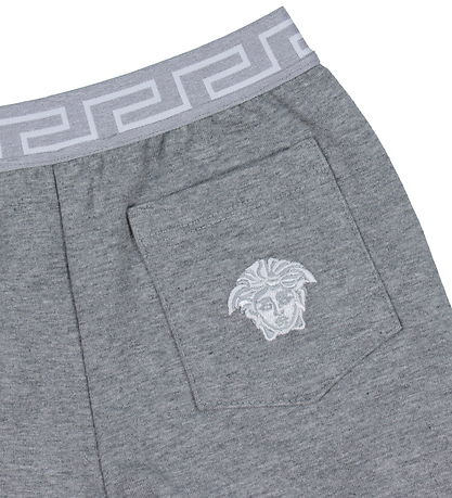 Versace Sweatshorts - Grmeleret m. Hvid