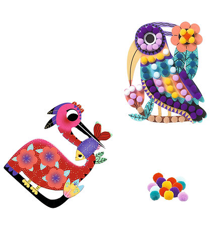 Djeco Kreasæt - POMPOMS Collage - Atelier Pompoms