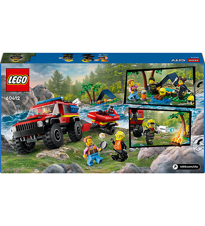 LEGO City - Firhjulstrukket Brandbil Med Redningsbd 60412 - 30