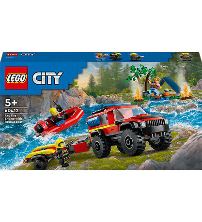 LEGO City - Firhjulstrukket Brandbil Med Redningsbd 60412 - 30