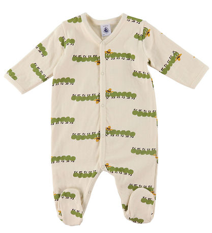 Petit Bateau Heldragt m. Fdder - Creme m. Print