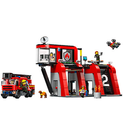LEGO® City - Brandstation Med Brandbil 60414 - 843 Dele