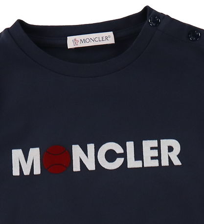 Moncler Bluse - Navy m. Print