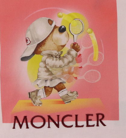 Moncler T-shirt - Rosa m. Tennisspiller