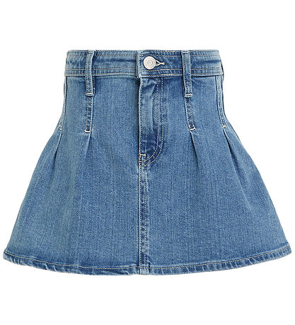 Tommy Hilfiger Nederdel - Pleated Denim - Rivendelmid