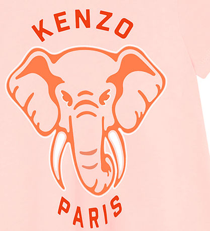 Kenzo Kjole - Veiled Pink m. Elefant