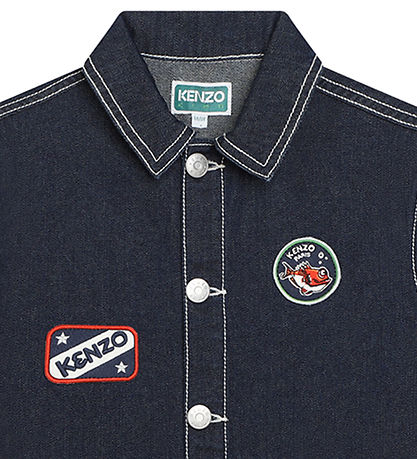 Kenzo Denimjakke - Raw Denim m. Patches