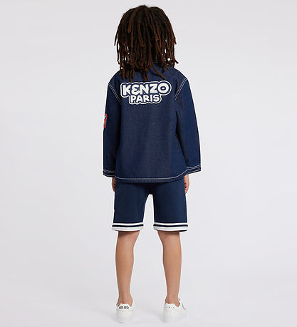 Kenzo Denimjakke - Raw Denim m. Patches