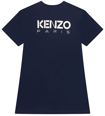 Kenzo Kjole - Navy/Rd m. Blomst