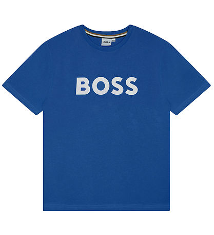 BOSS T-shirt - Electric Blue m. Hvid