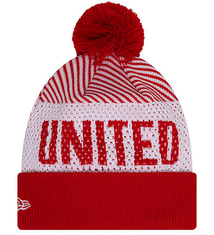 New Era Hue m. Kvast - Strik - Manchester United - Rød/Hvid