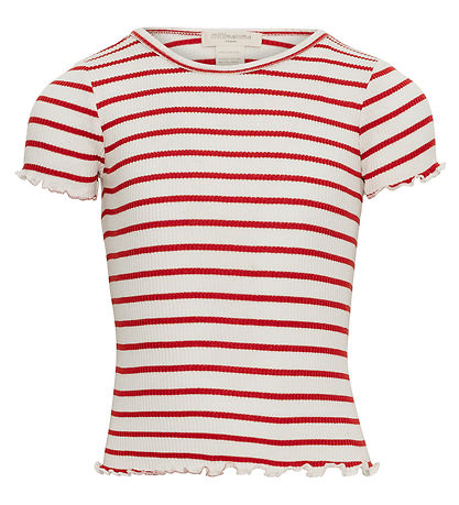 Minimalisma T-shirt - Blomst - Silke/Bomuld - Poppy Stripes