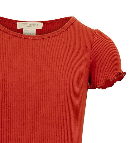 Minimalisma T-shirt - Blomst - Silke/Bomuld - Poppy Red