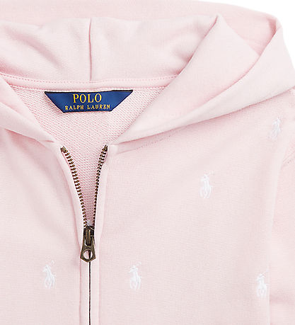 Polo Ralph Lauren Cardigan - Rosa/Hvid m, Logoer