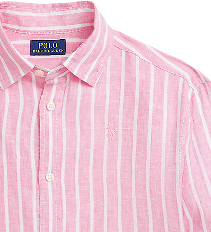 Polo Ralph Lauren Skjorte - Lismore - Hr - Pink/Hvidstribet