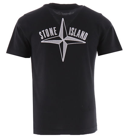 Stone Island T-shirt - Sort m. Hvid