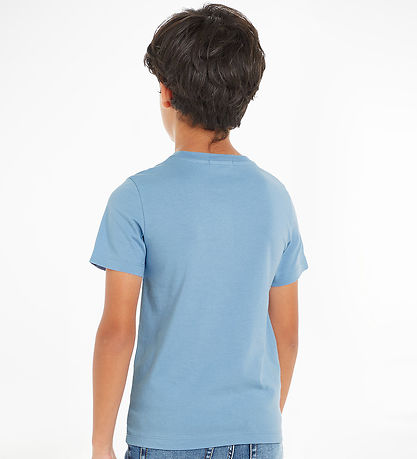Calvin Klein T-shirt - Stack Logo - Dusk Blue