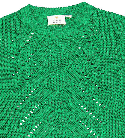 The New Bluse - Strik - TnJiva - Bright Green m. Glimmer