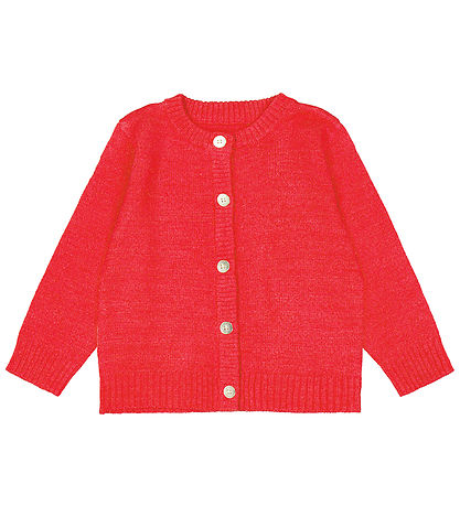 The New Siblings Cardigan - Strik - TnsKeve - Geranium m. Glimme