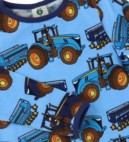 Smfolk Bluse - Blue Grotto m. Traktorer