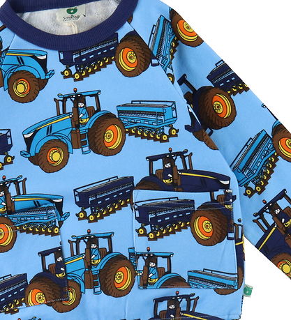 Smfolk Sweatshirt - Blue Grotto m. Traktorer