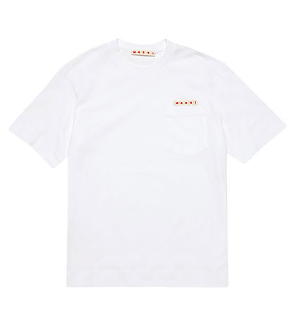 Marni T-shirt - Hvid m. Lomme