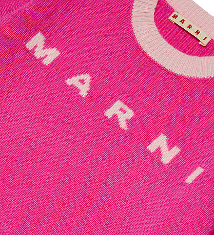 Marni Bluse - Crepped - Uld - Pink m. Rosa