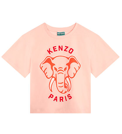 Kenzo T-shirt - Veiled Pink m. Elefant