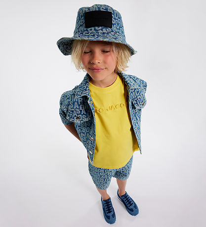 Little Marc Jacobs Denimjakke - Denim Blue m. Print