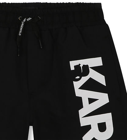 Karl Lagerfeld Badeshorts - Sort m. Hvid