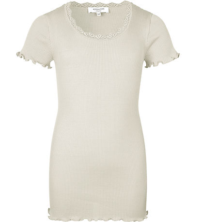 Rosemunde T-shirt - Silke/Bomuld - Noos - New White