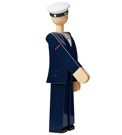 Kay Bojesen Trfigur - Marine - 20,5 cm - Mrk Bl/Hvid