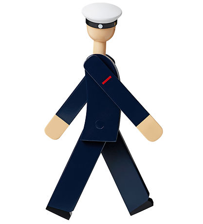 Kay Bojesen Trfigur - Marine - 20,5 cm - Mrk Bl/Hvid