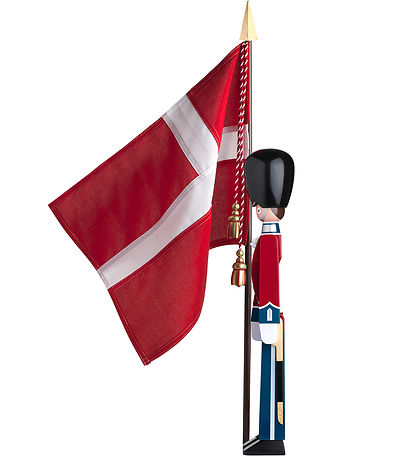 Kay Bojesen Træfigur - Fanebærer - Mellem - Rød/Blå/Hvid
