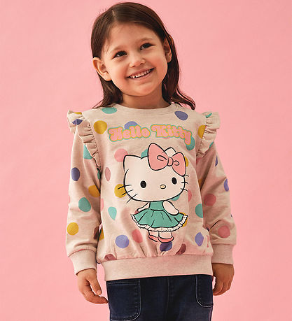 Name It Sweatshirt - NmfJasa Hello Kitty - Peyote Melange