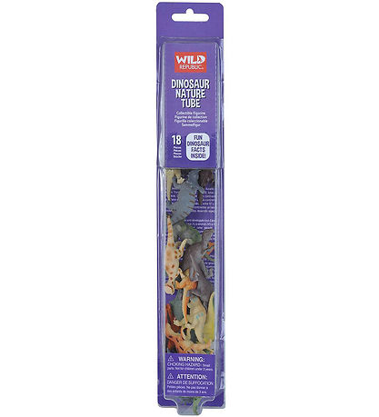 Wild Republic Figurer - Nature Tube - 18 stk. - Dinosaurer